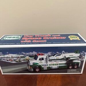 50th Anniversary HESS Toy Truck and Space Cruiser with Scout - Green and White